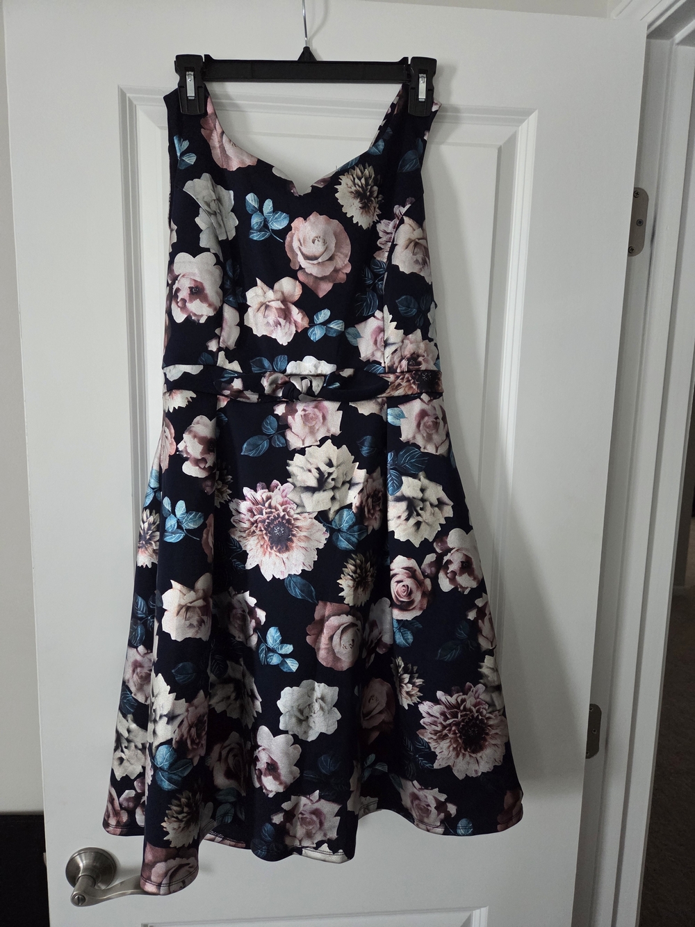 Stella & Julie Floral Fit-and-Flare Dress - Size 14